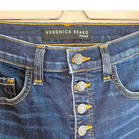 Veronica Beard Denim with Yellow Stitching - Picture 2 of 7